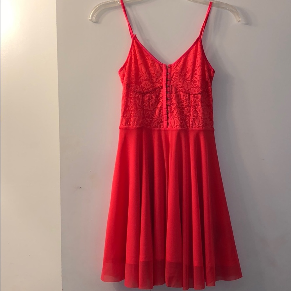 Neon pink dress